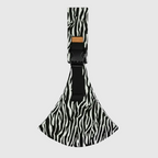 Attache poussette motif zèbre noir et blanc avec boucle de sécurité