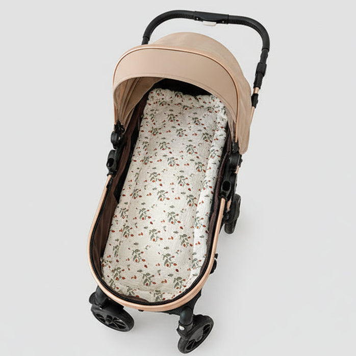 Tapis Siège Poussette Coton Ramie Double Face – Toutes Saisons