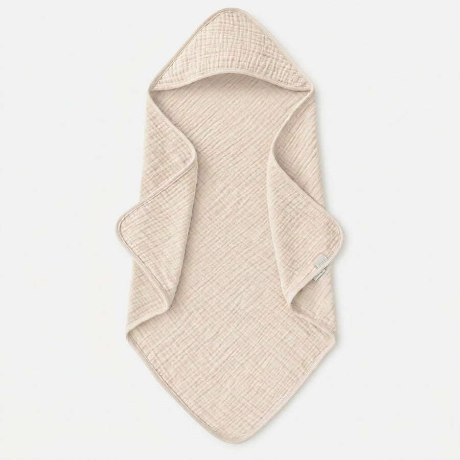 Cape de Bain Bébé en Gaze à Capuche – 76 × 76 cm - MyBabyly
