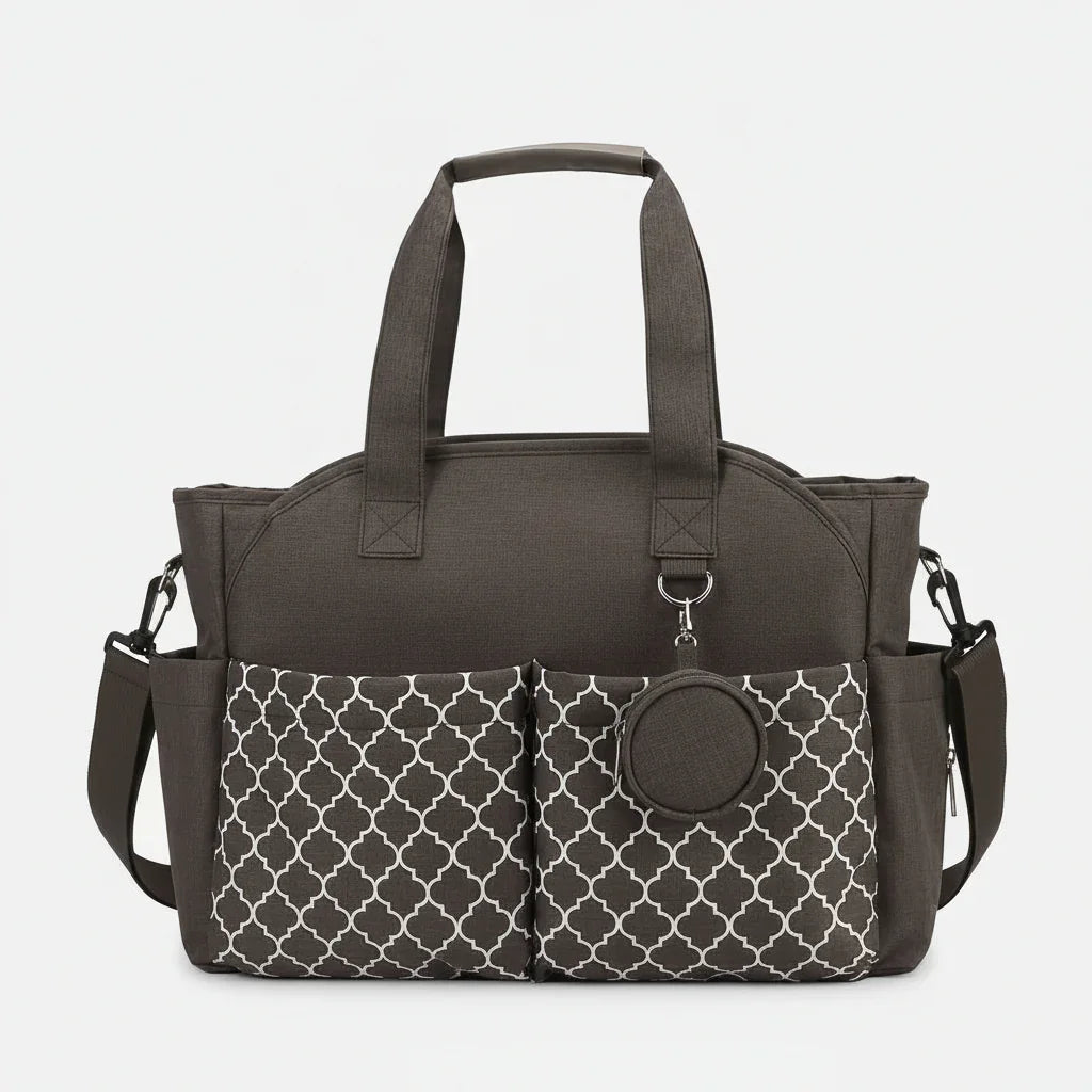 Sac à Langer Bandoulière Motif Géométrique – Grande Capacité 15 kg - MyBabyly