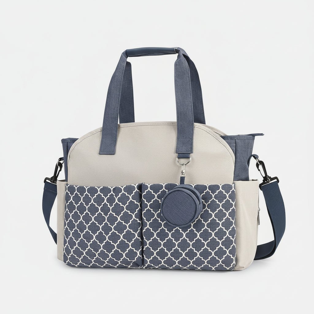 Sac à Langer Bandoulière Motif Géométrique – Grande Capacité 15 kg - MyBabyly