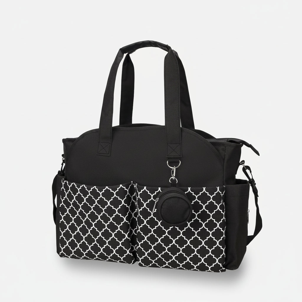 Sac à Langer Bandoulière Motif Géométrique – Grande Capacité 15 kg - MyBabyly