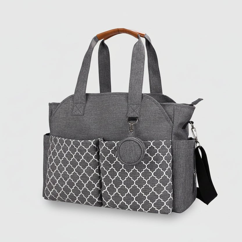 Sac à Langer Bandoulière Motif Géométrique – Grande Capacité 15 kg - MyBabyly