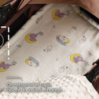 Tapis de Poussette Réversible Gaze & Minky – 40 × 80 cm - MyBabyly