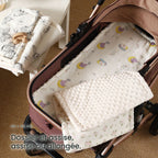 Tapis de Poussette Réversible Gaze & Minky – 40 × 80 cm - MyBabyly