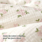 Tapis de Poussette Réversible Gaze & Minky – 40 × 80 cm - MyBabyly