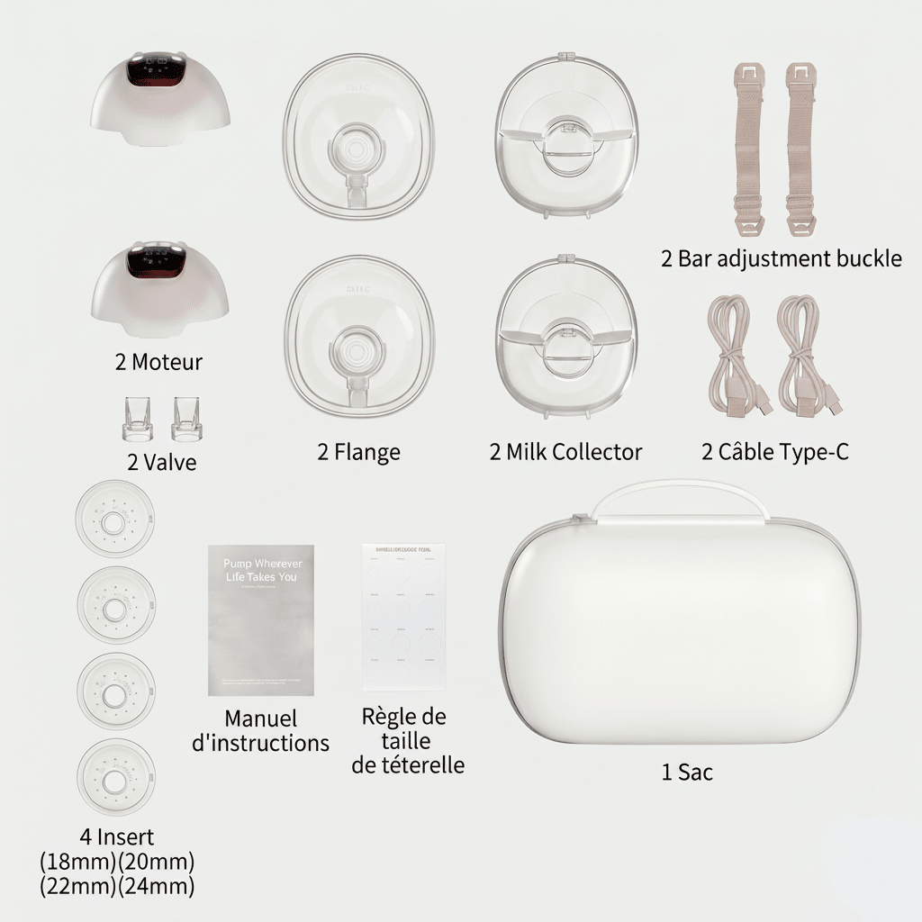 Tire-Lait Électrique Portable Mains Libres – 4 Modes & 60 Niveaux Rechargeable USB - MyBabyly